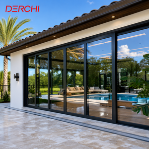Puertas Corredizas de Aluminio <span class=keywords><strong>para</strong></span> Puertas de Patio de Villa Ventanas de Doble Acristalamiento Impermeables Modernas - Product Image 5
