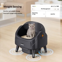 Bac à litière pour chat intelligent entièrement automatique, grande capacité, en ABS, anti-éclaboussures, autonettoyant, facile à nettoyer, avec pelle électrique, toilette pour animaux de compagnie