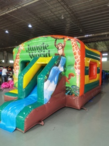 Nouveau château gonflable de jungle pour enfants, en PVC, avec souffleur et kits de réparation inclus - Product Image 5