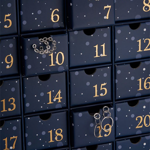 Light Blue Cardboard Jewelry Set Boxes with Matt Lamination Custom Logo for Earrings and Watches Seasonal <strong>Advent</strong> <strong>Calendar</strong> <strong>Box</strong> - Product Image 4