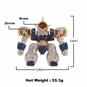 จี้ห้อยคอแฟชั่นสุดเทรนดี้ คุณภาพสูง ดีไซน์เก๋  แบบฮิปฮอป หรูหรา  งานออกแบบเฉพาะตัว  ลายการ์ตูนเซนต์เซย่า  ของขวัญสุดเท่ - Product Image 4