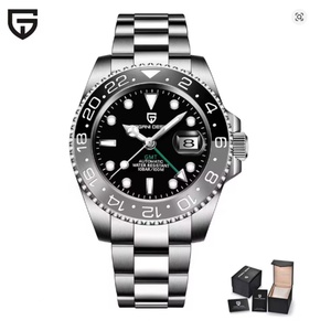 Nuevo Reloj Mecánico Pagani Design PD-1662, Bisel de Cerámica Negro y Gris, Reloj GMT de Marca de Primera Calidad, Cristal de Zafiro, Reloj Automático - Product Image 1