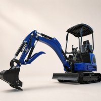Mini-excavatrice 1,8 tonne sur chenilles, moteur Kubota EPA Euro5, service après-vente gratuit, prix des excavatrices agricoles
