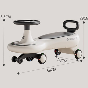 Voiture à roulettes S Wing Car Twist pour enfants de 1 à 3 ans, unisexe, en plastique, avec volant et poignée - Product Image 4