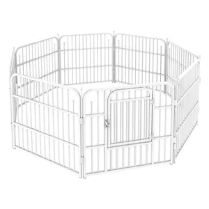Detachable Large Dog Kennel Pet Carrier Playpen Pet Exercise Iron Fence Dog Puppy Run Cage