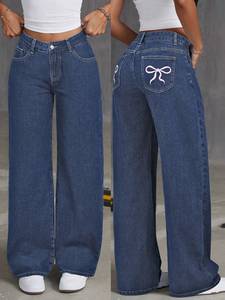 Jeans <span class=keywords><strong>de</strong></span> Mezclilla Vintage <span class=keywords><strong>de</strong></span> <span class=keywords><strong>Alta</strong></span> Calidad para Dama, Corte Recto y <span class=keywords><strong>Cintura</strong></span> <span class=keywords><strong>Alta</strong></span>, <span class=keywords><strong>de</strong></span> Algodón Cómodo, para Verano y Traslados Diarios, Nueva Moda <span class=keywords><strong>de</strong></span> Otoño - Talla XL - Product Image 6