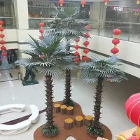 Guangzhou fabbrica di dati di palma artificiale washington decorativo ventola di palma albero con foglie