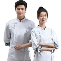 Uniformes de chef haut de gamme manches trois quarts avec restaurants de restauration de style chinois