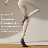 Chaussettes de yoga et de Pilates à cinq doigts sans talon, semelle en coton, antidérapantes, pour femmes, vente en gros, directement du fabricant