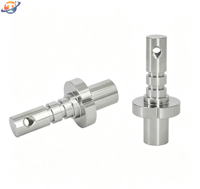 Arbre usiné CNC de précision avec bride, arbre de transmission fileté en acier inoxydable avec gorge pour machines industrielles