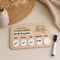 Pafu Ramadan Décoration Islamique pour la Maison, Horloge de Prière Quotidienne en Bois, Rappel Musulman, Cadeau Aïd Moubarak, Suivi de Prière Islamique