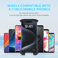Support de téléphone pour vélo en alliage d'aluminium CNC 2-en-1 avec charge rapide sans fil et Type-C, sortie 15W pour moto