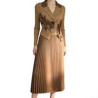 Vestido de mujer elegante e informal de poliéster 100% de gasa, corte A, largo hasta el suelo, talla grande, estilo europeo, americano y africano, transfronterizo.