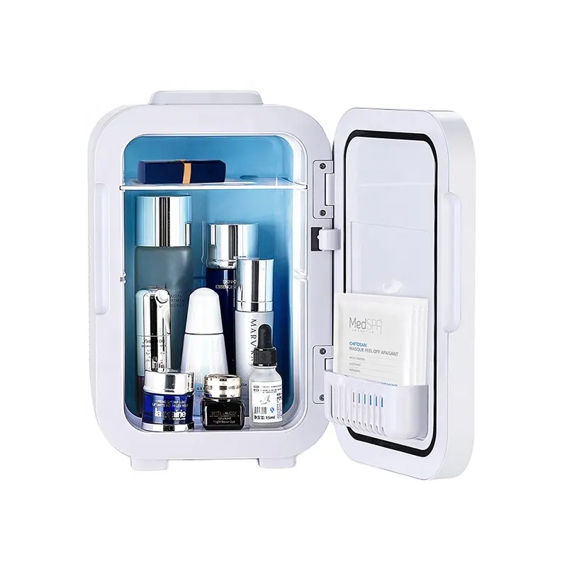 8L kleine tragbare Hautpflege Kühlschrank Mini kosmetische Hautpflege Kühlschränke Make-up für zu Hause und Auto