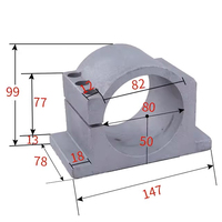 Kit moteur de broche refroidi par eau pour routeur CNC ER11 1,5 kW, haute précision, diamètre 80 mm, 24 000 tr/min