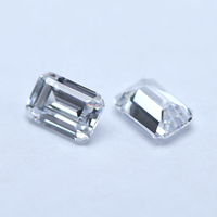 Zircon cubique de couleur blanche AB de bonne qualité, taille octogonale émeraude, pierre CZ, zircon cubique, Offre Spéciale