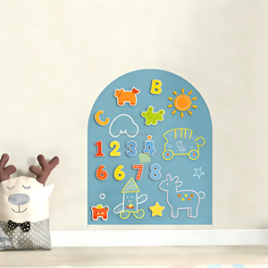Autocollant magnétique en promotion certifié EN71, <span class=keywords><strong>tableau</strong></span> effaçable mural pour enfants avec colle amovible - Product Image 1
