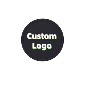 Sous-verre rond en silicone personnalisé avec logo, pour thé, tasses, boissons, assiettes, mugs, pour table, comptoir, bureau, boissons froides ou chaudes - Product Image 1