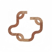 Table pliante serpentine en contreplaqué robuste avec bord métallique en forme de S, tables modulaires pour banquets, mariages, événements et locations
