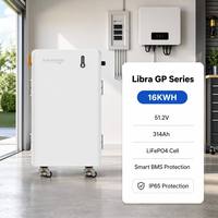 Batería de Almacenamiento de Energía Residencial Novoage Libra 16H 16KWh, 51.2V 314Ah LiFePO4, Bajo Voltaje, para Uso Solar Doméstico, 6000 Ciclos