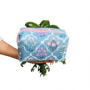 Top Selling Handmade Floral Cotton Down Zip <b>Makeup</b> <b>Bag</b> Bridesmaid Gifts Proposal Cosmetic <b>Bag</b> Women Cosmetic <b>Bags</b> - Product Image 1