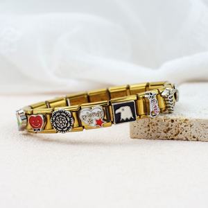 Nouvelle série de bracelets modulaires de style italien, base en or ou en argent aléatoire, chaîne d'assemblage personnalisée - Product Image 3