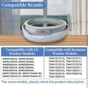 Junta de Sellado de Alta Calidad para Puerta de Lavadora MDS47123608, Compatible con <span class=keywords><strong>Lavadoras</strong></span> <span class=keywords><strong>LG</strong></span> Kenmore WM4070HVA/HWA WM8000HVA - Product Image 3