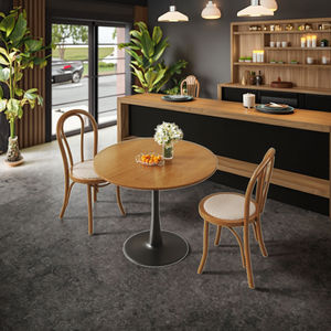 Mesa Redonda Pequeña de Madera Maciza para Recepción, Negociación o Comedor, para Cafetería o Muebles de Sala de Estar - Product Image 2