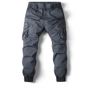Autumn Winter Men's <strong>Work</strong> Pants New European American Style <strong>Elastic</strong> Casual Mid Fleece Anti-pilling Jogger <strong>Trousers</strong> Plain Dyed - Product Image 2