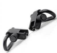 2025 noir détachable 1 pouce pivotant fronde anneau de montage Kit d'accessoires de chasse en plein air boucles de sangle en métal système de dégagement rapide