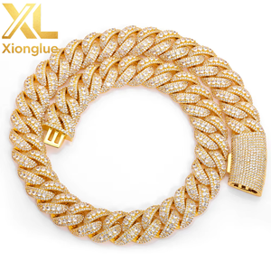 Chaîne cubaine en cuivre et zircon de 22 mm de large pour hommes et femmes, plaquée rhodium, style Hiphop Rock, géométrique, pour fiançailles, fête, mariage, cadeau, collier - Product Image 2