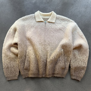 Maglione personalizzato di alta qualità in Mohair dei pesi massimi con Zip taglie forti a maniche lunghe maglieria pelosa <span class=keywords><strong>Cardigan</strong></span> da <span class=keywords><strong>uomo</strong></span> - Product Image 2