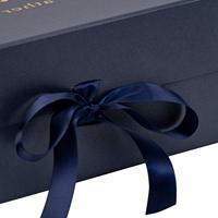 Boîte cadeau de luxe pour la fête des pères, boîte cadeau pliable avec fermeture magnétique, impression dorée à chaud avec ruban