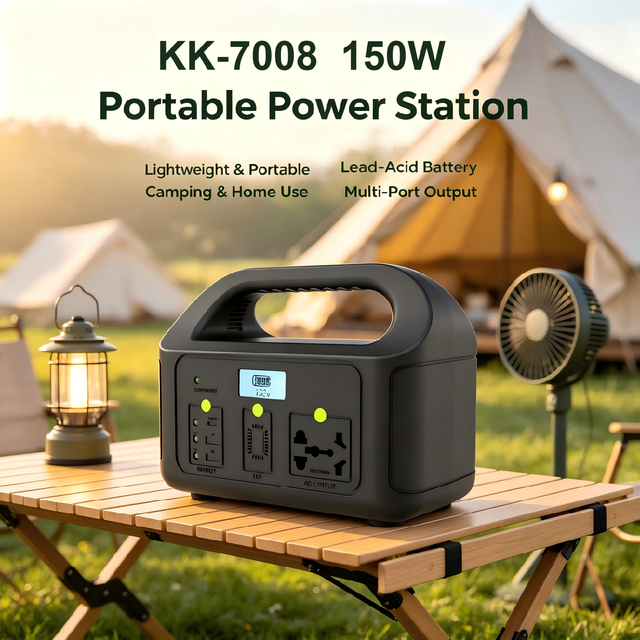 Multi-output 8 Ports Portable Power Generator 150W AC DC USB Output Outdoor Camping Solar Charge Power Station