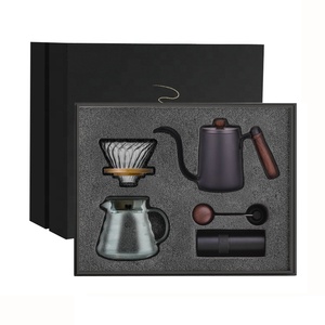 Glass Pot Espresso coffee Tools Drip Grinder Tea and Coffee Gift Box Travel Bag V60 Coffee Set