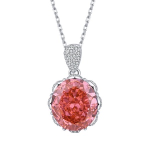 High Quality Jewelry Eco-friendly Copper Dazzling Brilliance <b>Iced</b> <b>Out</b> Oval Cut 14*16mm Multicolor Cubic Zirconia Jewelry Sets - Product Image 3