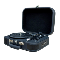 Sac en bois à 3 vitesses à courroie, tourne-disque, valise, tourne-disque en vinyle