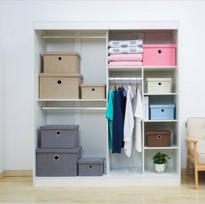 Boîte de rangement pour vêtements pliable en tissu écologique de style industriel moderne, nouvelle sortie, portable, imperméable, résistante, 35L, Cai <span class=keywords><strong>Shi</strong></span> - Product Image 4