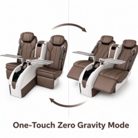 Siège de voiture d'affaires VIP de luxe pour aviation, réglable électriquement, en cuir, inclinable à gravité zéro, pour mise à niveau de fourgon Vito/Classe V