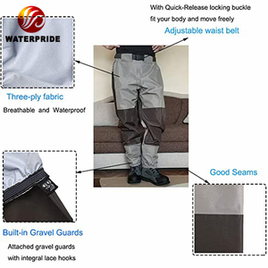 Ngoài Trời Fly Quần Câu Cá Bền Không Thấm Nước Thoáng Khí Wading Câu Cá Eo <span class=keywords><strong>Waders</strong></span> Tùy Chỉnh Waterpride Nylon Unisex - Product Image 4