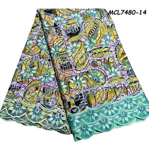 <span class=keywords><strong>Pagne</strong></span> Africain en Coton Ciré, Tissu Imprimé Motif Holand Grand Super <span class=keywords><strong>Doré</strong></span> - Product Image 4