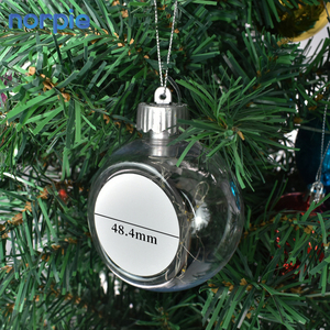 Giáng sinh rõ ràng nhựa nửa bóng cây giáng sinh trang trí đám cưới thăng hoa trống LED thắp sáng bóng nhựa với pin - Product Image 4