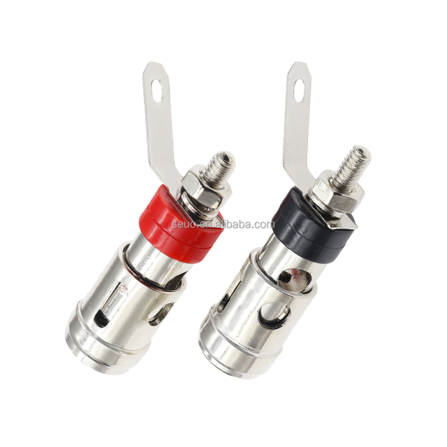 Nickel Plated Press Type Large Spring Terminal Block Speaker Amplifier Spring Self-locking Socket Press Type Terminal Block