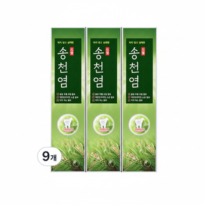 Pasta Dental Herbal con Sal de Songcheon Median, 120g, Paquete de 9, Precio con Descuento para Uso Doméstico - Product Image 1