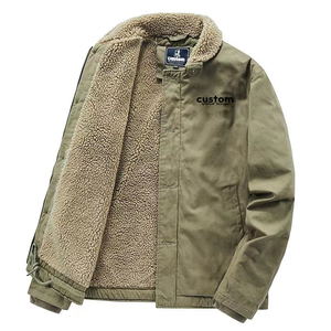 Giacche da uomo personalizzate all'ingrosso in lana di agnello cappotti Casual taglie forti giacche da uomo nuovo Design inverno caldo Outwear giacca da uomo inverno - Product Image 3