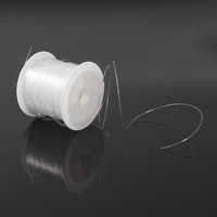 Fil de pêche invisible en nylon monofilament brut mercerisé haute ténacité 0,35 mm 200 m, doux et imperméable, pour la confection de bijoux élastiques DIY