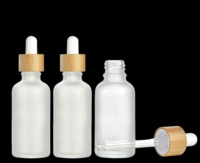 5g 10g 15g 20g 30g 50g 60g 100g 150g 1oz 2oz Bambou Couvercle Corps En Verre Flacon compte-gouttes pour Récipient Cosmétique