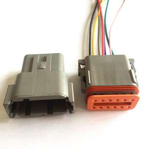 Connettore Deutsch 2 3 4 6 8 connettori impermeabili per auto a 12 Pin maschio femmina connettore automatico filo 15CM 22-16AWG cablaggio - Product Image 4