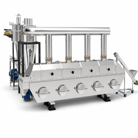 Séchoir à lit fluidisé DZJX haute capacité, faible consommation d'énergie pour l'essorage de la poudre de glutamate monosodique, de l'acide citrique, de la levure, des assaisonnements, des produits chimiques alimentaires