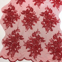 Tissu de couture élégant moderne, dentelle vénitienne, applique, broderie de mariage, perles et paillettes LT2464A